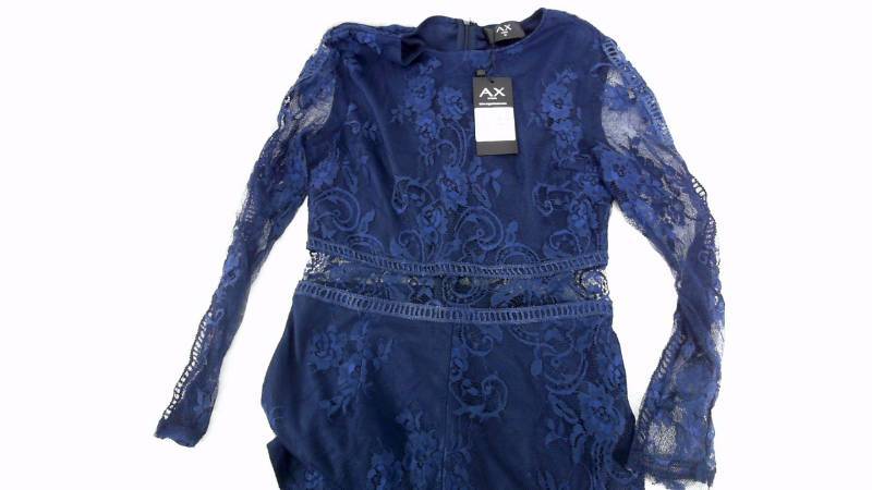 lot 1231 image: Womens Lace And Mesh Navy Romper Navy - Size 8