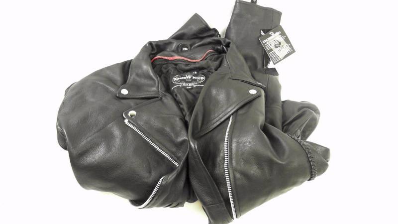 lot 1079 image: Womens Event Leather EL Plus BRAID MC JCKT, ZIP OUT Motorcycle Black Coat  Jacket - Size 7X