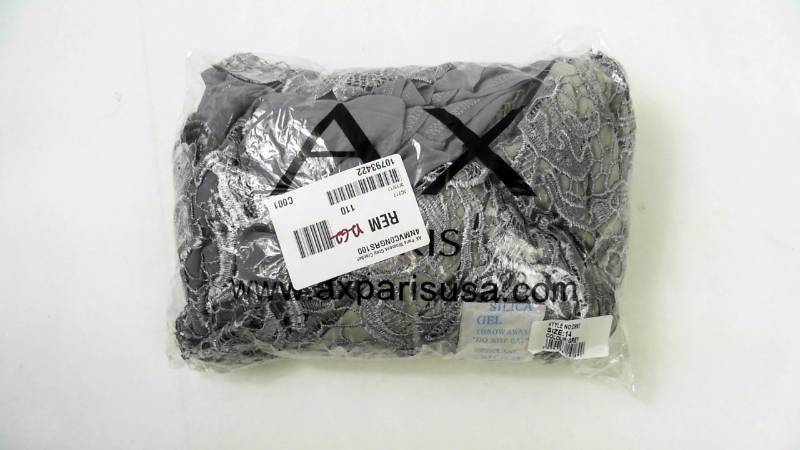 lot 1262 image: AX Paris Womens Grey Crochet Gray Dress - Size 10