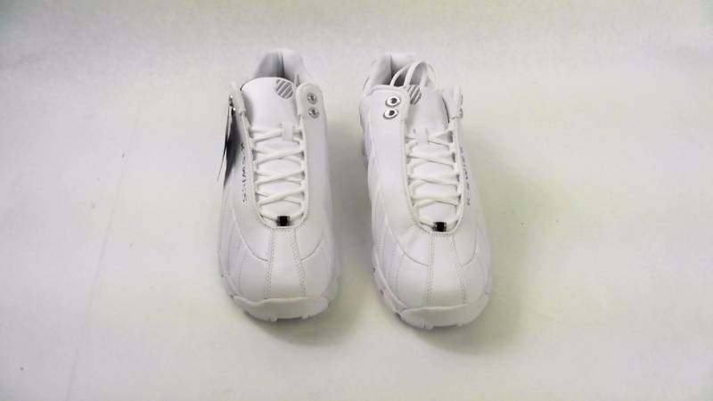 lot 1344 image: Mens K-Swiss MN ST329 CMF Wide White-Black-Silver Athletic  Walking Shoes -&nbspSize 11.5