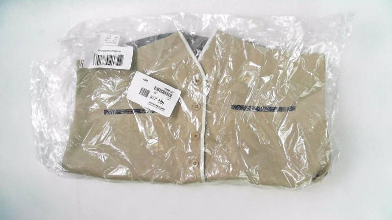 lot 1124 image: Mens Steve Harvey MN Linen Blend Vest & Shorts Khaki - Size M  Medium