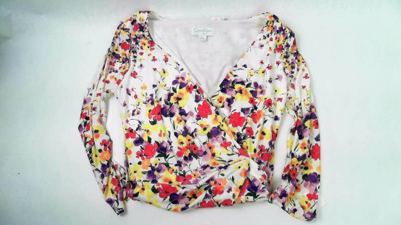 lot 1143 image: Womens FLORAL PRINTED WRAP Print Dress - Size 8
