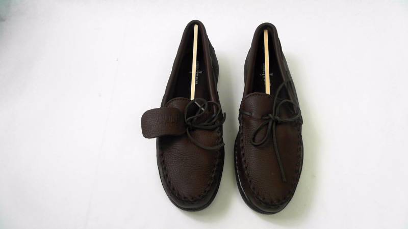 lot 1147 image: Mens Minnetonka Chocolate Moosehide Moccasin Shoes - Size 12