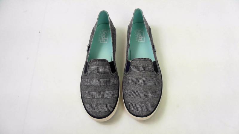 lot 1163 image: Womens KEDS WM CRASHBACK STRIPE Navy Slip-On Shoes - Size 7