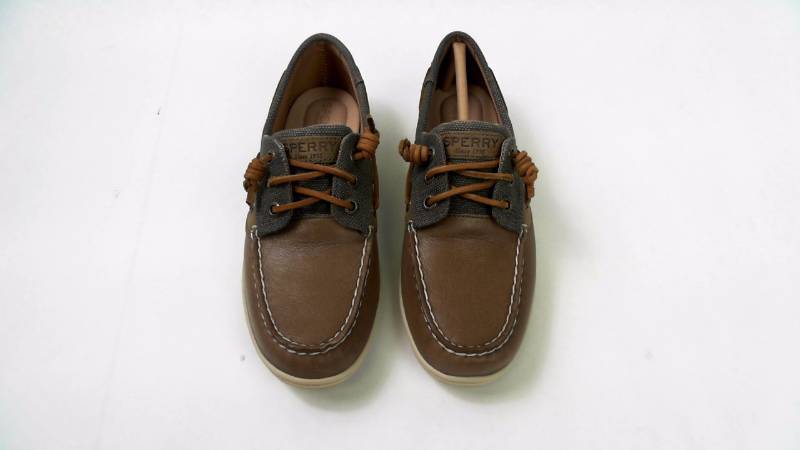lot 1165 image: Womens Sperry WM Songfish Waxy Canvas Taupe Shoes - Size 7