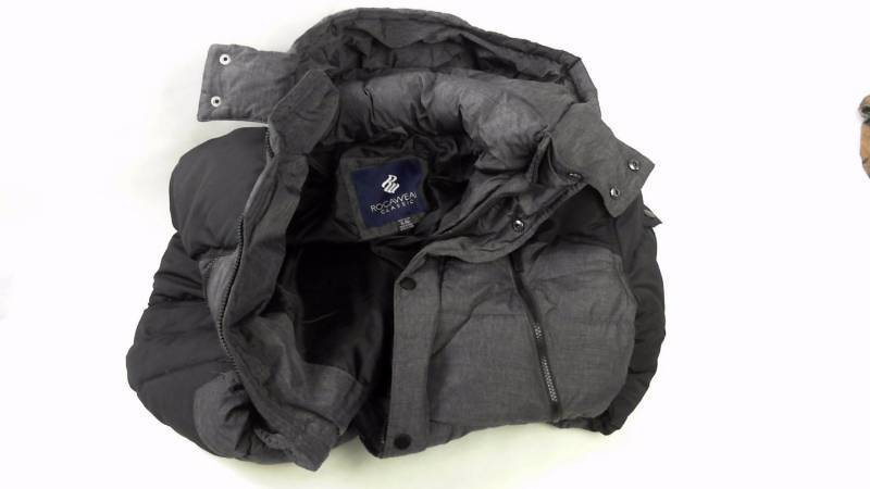 lot 1172 image: Mens ROCA MN PARKA WITH CONTRAST Black-Charcoal Coat  Jacket - Size XL  X Large