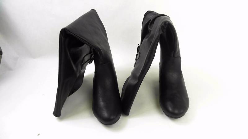 lot 1230 image: Womens Journee Collection Angel Black Boots WIDE CALF - Size 9