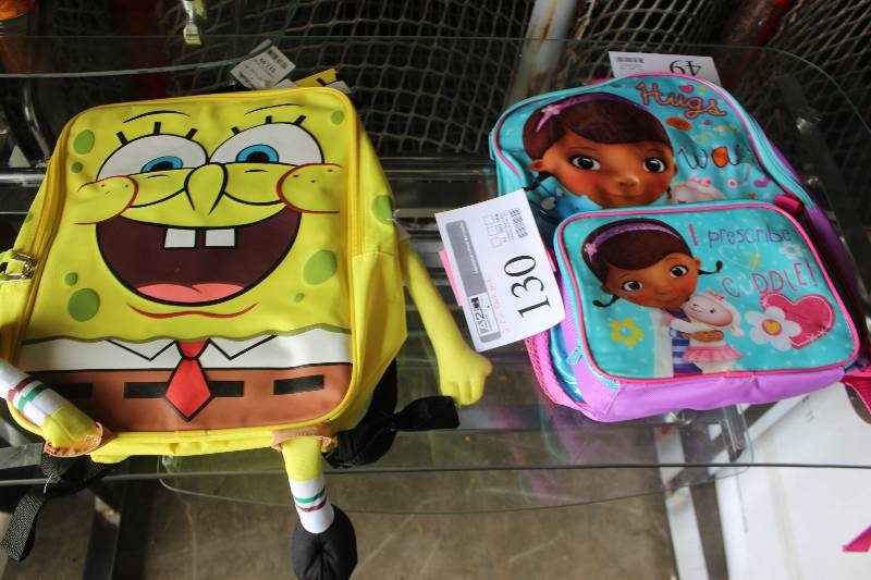 lot 130 image: Lot of (2) Childrens Backpacks