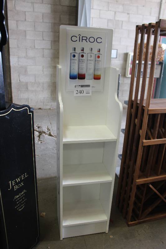 lot 240 image: Ciroc Vodka Ciroc White Wood 3-Tier Display