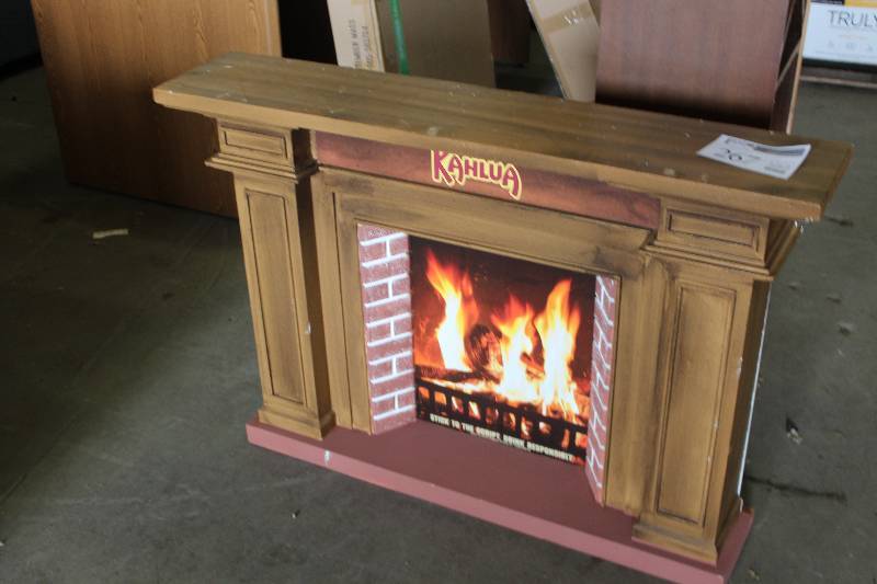 lot 267 image: Kahlua Styrofoam Fireplace Display