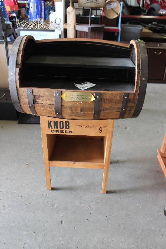 lot 268 image: Knob Creek Wine Barrel Display