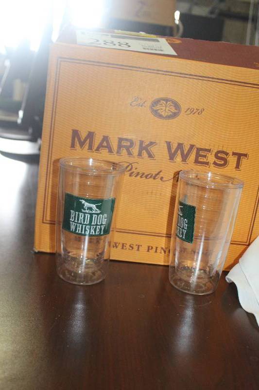 lot 288 image: Lot of (12) Mark West Bird Dog Whiskey Glasses