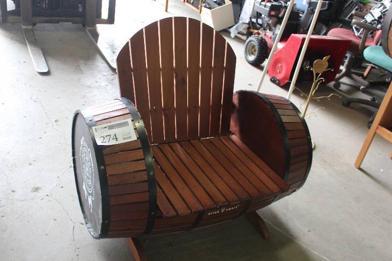 lot 274 image: Jim Beam Log Barrel Chair