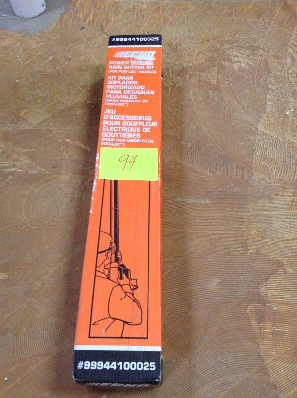 lot 94 image: ECHO Rain Gutter Cleaning Kit Model # 99944100025 never used