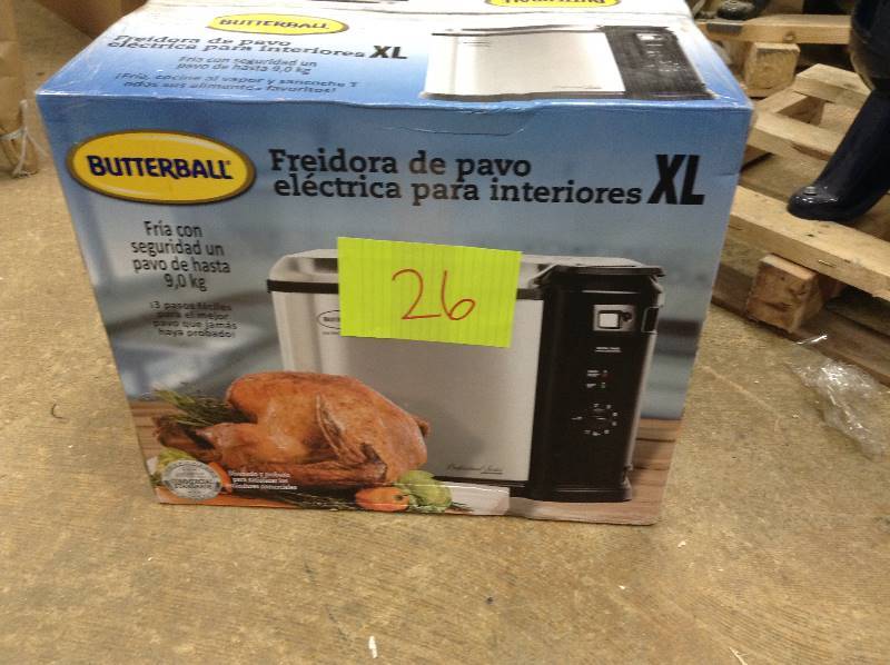 lot 26 image: Butterball Electric Turkey Fryer Model # 23011615 open box never used