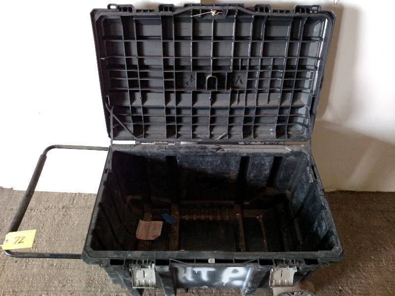 lot 72 image: Husky Heavy Duty Poly Job Box...