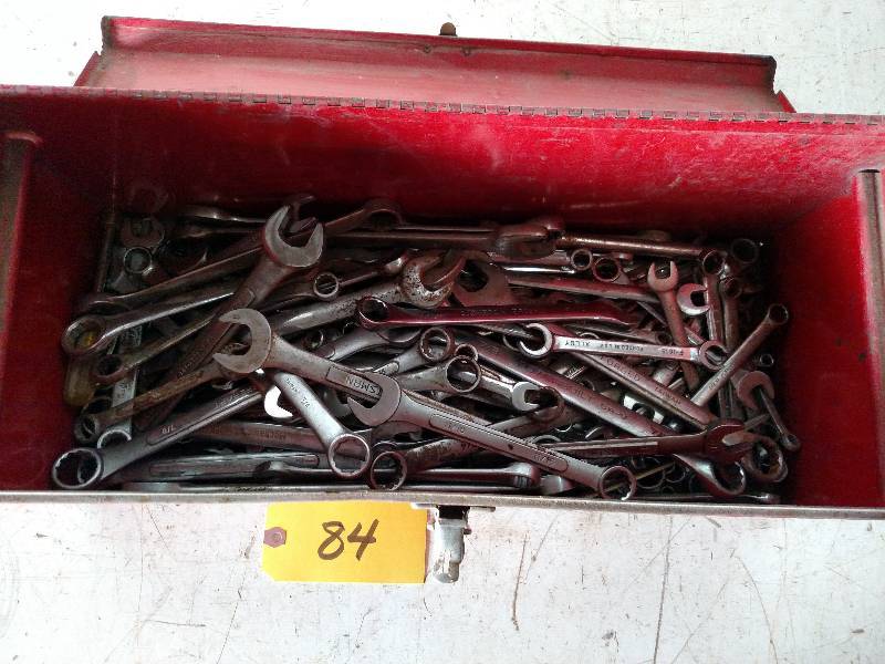 lot 84 image: Toolbox with Asstd Wrenches...