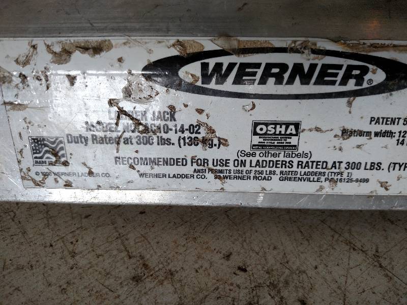 lot 131 image: (2) Werner Aluminum Ladder Jacks...