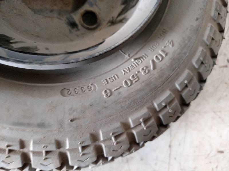 lot 177 image: (4) 4.103.50-6 Tires & Rims 3 18...