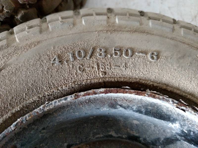 lot 178 image: (4) Foam Filled 4.103.50-6 Tires &...
