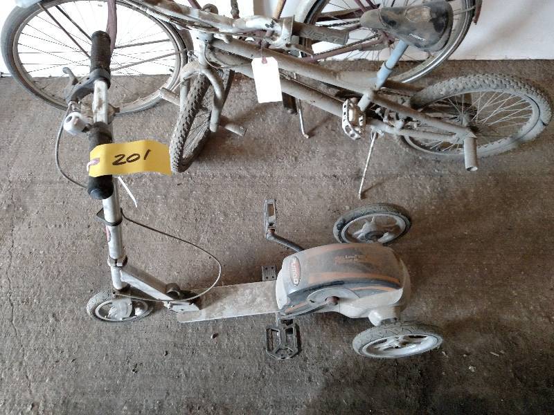 lot 201 image: (2) Bicycles & Scooter...