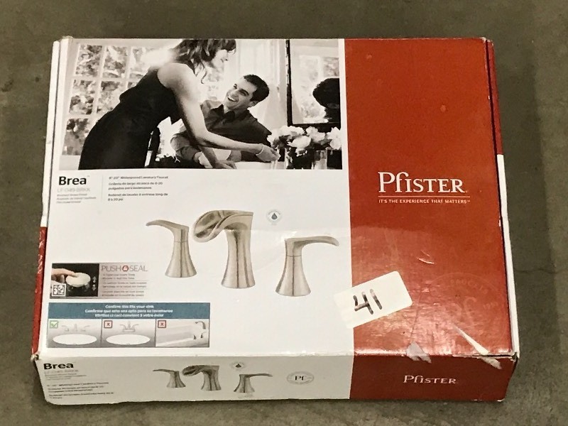 lot 41 image: New Pfister Brea LF-049-BRKK 8-20...