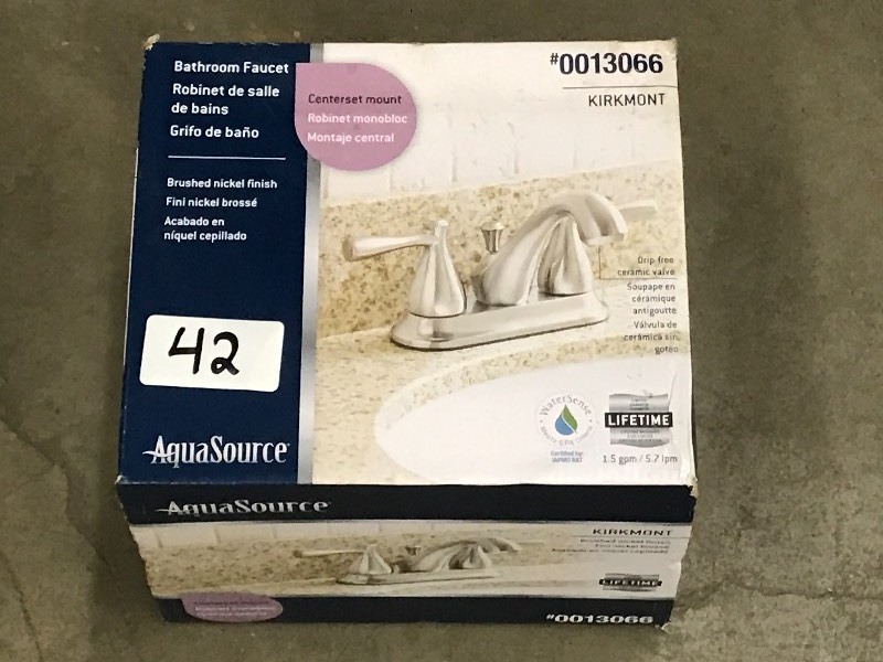 lot 42 image: New AquaSource 0013066 Brushed Nick...