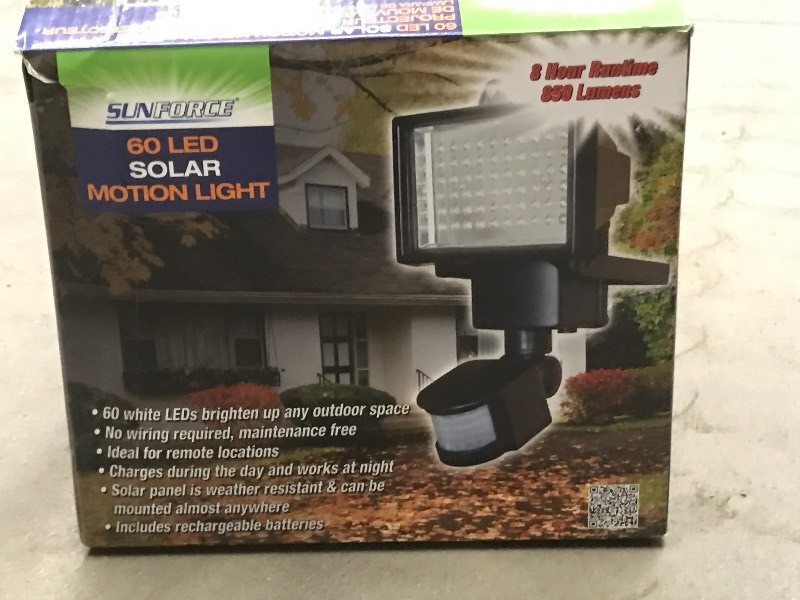 lot 49 image: SunForce 60-LED Solar Motion Light ...