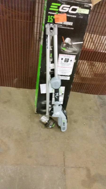 lot 43 image: EGO 110 mph variable speed turbo 56 volt lithium cordless weed whip