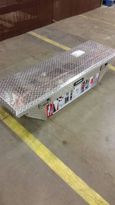 lot 44 image: Husky 62 aluminum polished mid sized low profile truck box