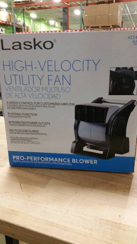 lot 71 image: Lasko high velocity utility fan