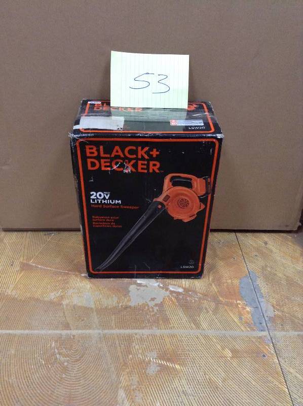 Black and Decker 20V Hard Surface Sweeper