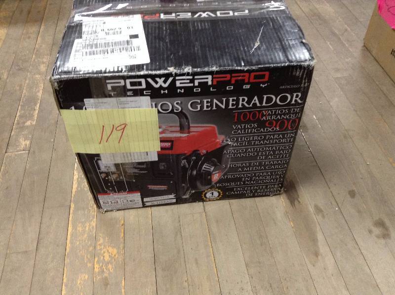 Power Pro Technology 1,000-Watt 2-Stroke Gasoline Powered Portable Generator