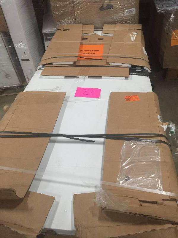lot 22 image: Delta 60 in. Sliding Shower Door Glass Panels in Transition (1-Pair) open box never used