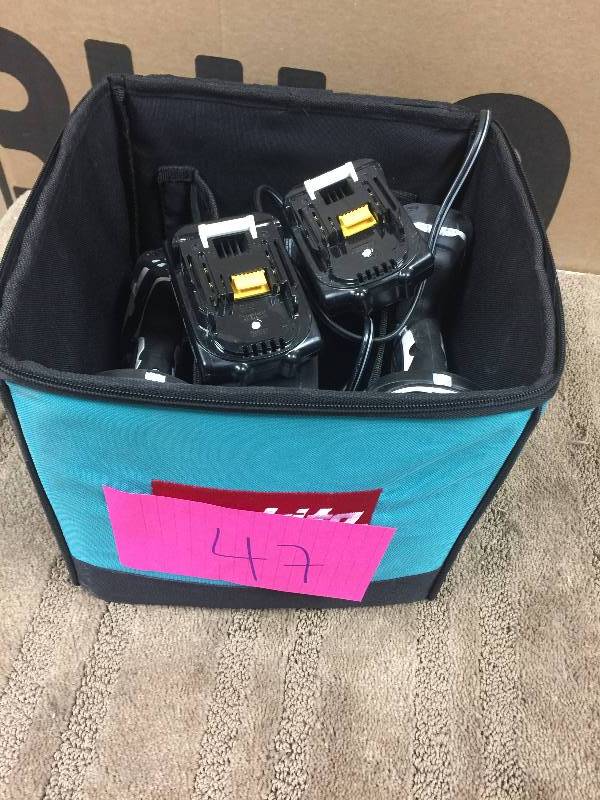 lot 47 image: Makita 18-Volt LXT Lithium-Ion Sub-Compact Brushless Cordless 2-piece Combo Kit (Driver-Drill Impact Driver) 2.0Ah  in like new working conditions
