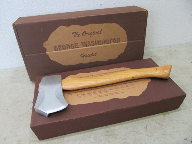 lot 73 image: NIB Vintage George Washingtons Axe Door Stop