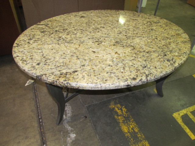 lot 79 image: Nice IndoorOutdoor Marble Top Patio Table