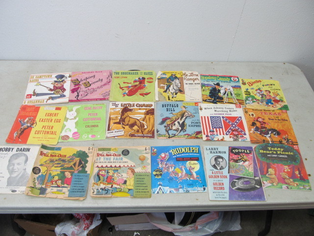 lot 102 image: Lot of Vintage Childrens Records