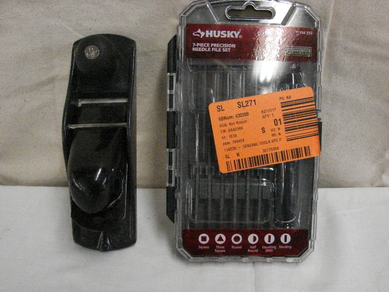 lot 344 image: HUSKY 7 PIECE PRECISION NEEDLE FILE SET AND HAND PLANE