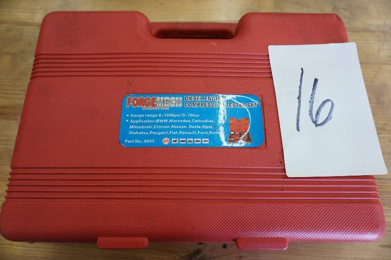 lot 16 image: Forge Mech Brand Model 8033 Diesel Engine Compression Tester With Case