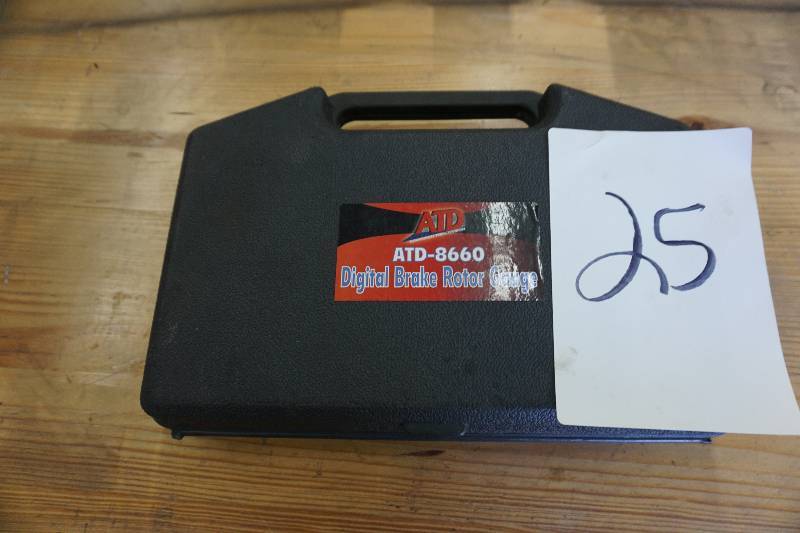 lot 25 image: ATD Model 8660 Digital Brake Rotor Gauge Caliper Tool With Case