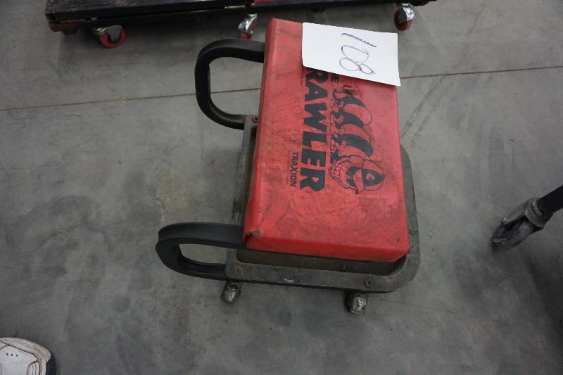 lot 108 image: Traxion Brand The Crawler Mechanics Wheeled Stool