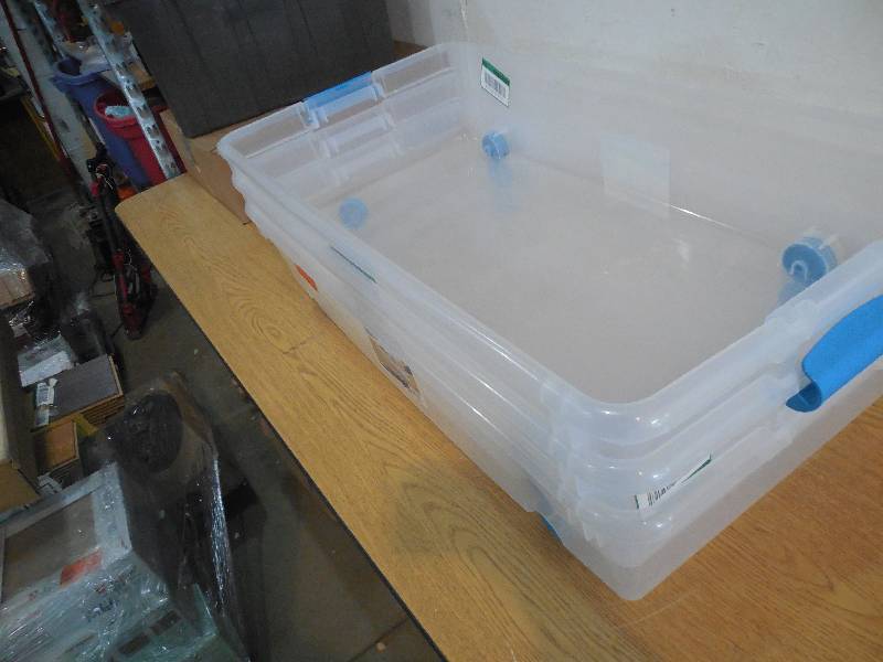 lot 70 image: (3) STORAGE TOTES WITH WHEELS
