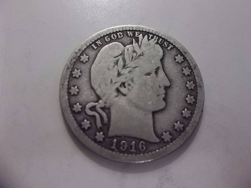 1916 D Barber Quarter