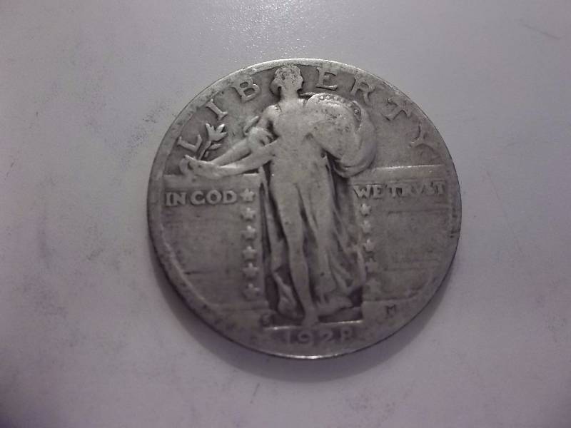 1928 S Standing Liberty Quarter Strong Date