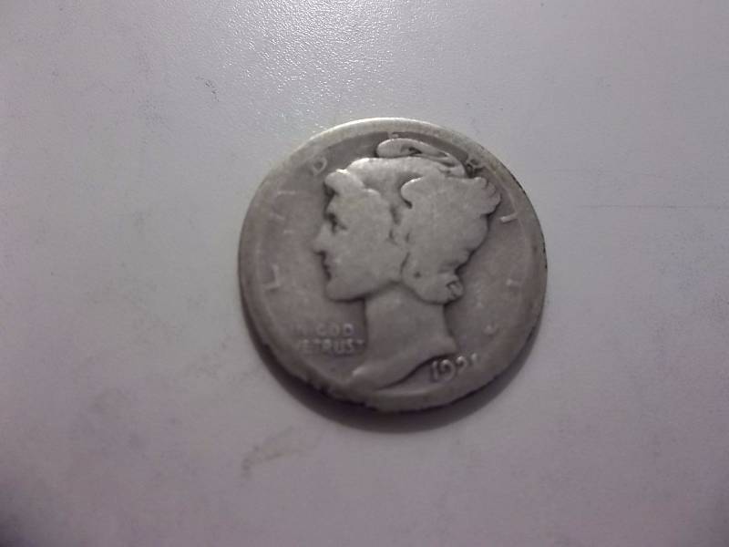 1921 D Mercury Dime F-VF (In VF Valued  $320,00)