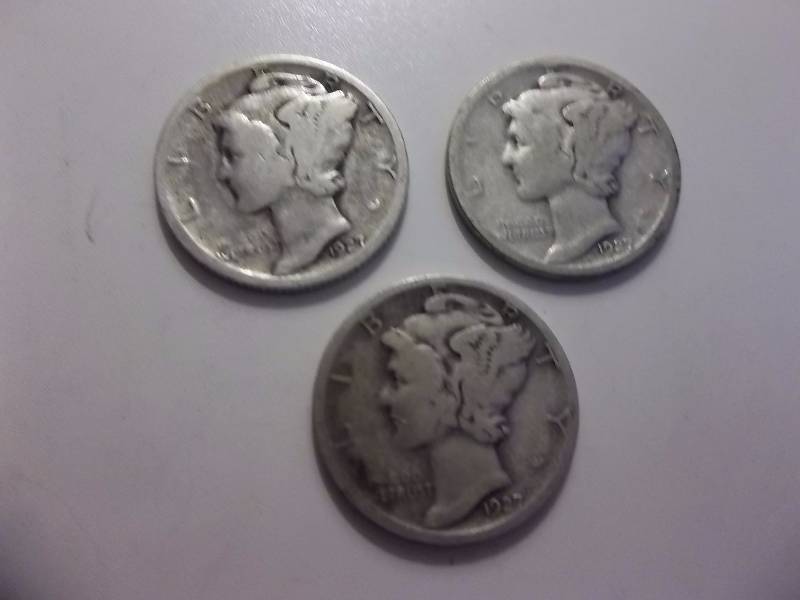 1927, 1927 D, 1927 S Mercury Dimes