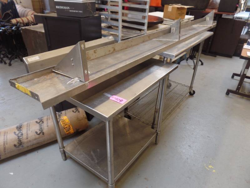 STAINLESS STEEL COUNTERS AND SHELF