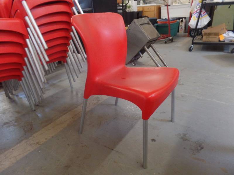 MOLDED PLASTIC STACKABLE CHAIRS