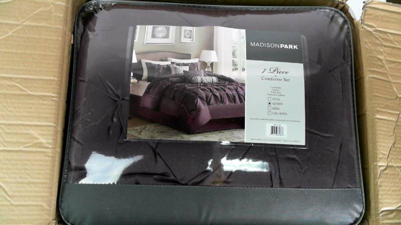 lot 1611 image: MP Piedmont 7pc Queen Comfort Set Plum